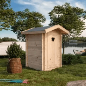 Ecologische houten toilethuisje