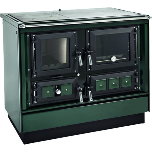 Groene Tiny house kookkachel met oven