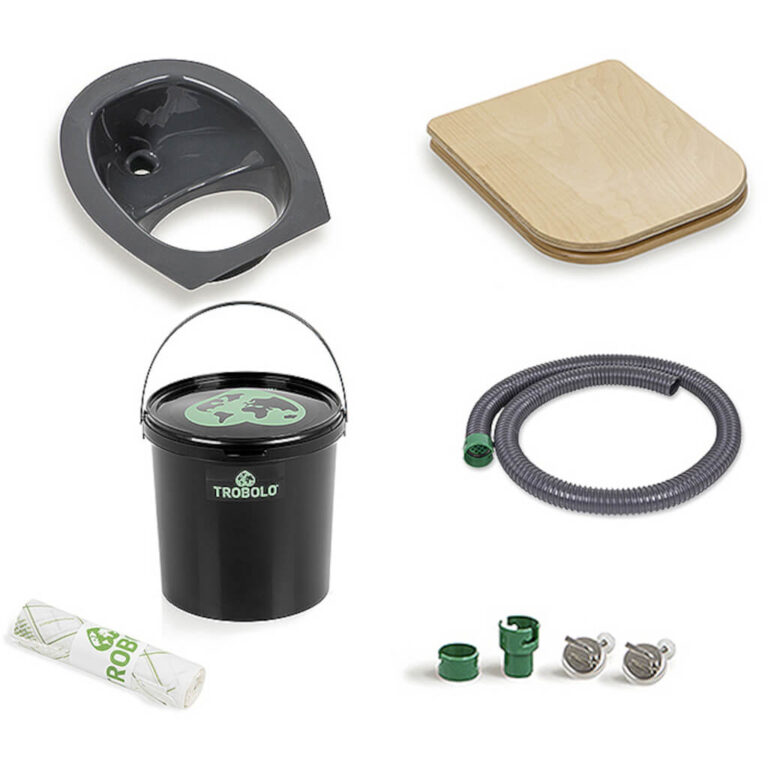 urinescheider met houten bril complete DIY set