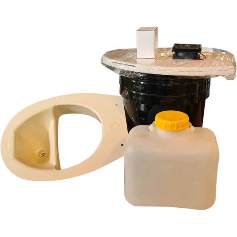 INI urinescheider beige pakket witte bril met tank