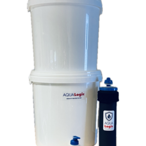 Zwaartekracht – Gravity water filter in het wit